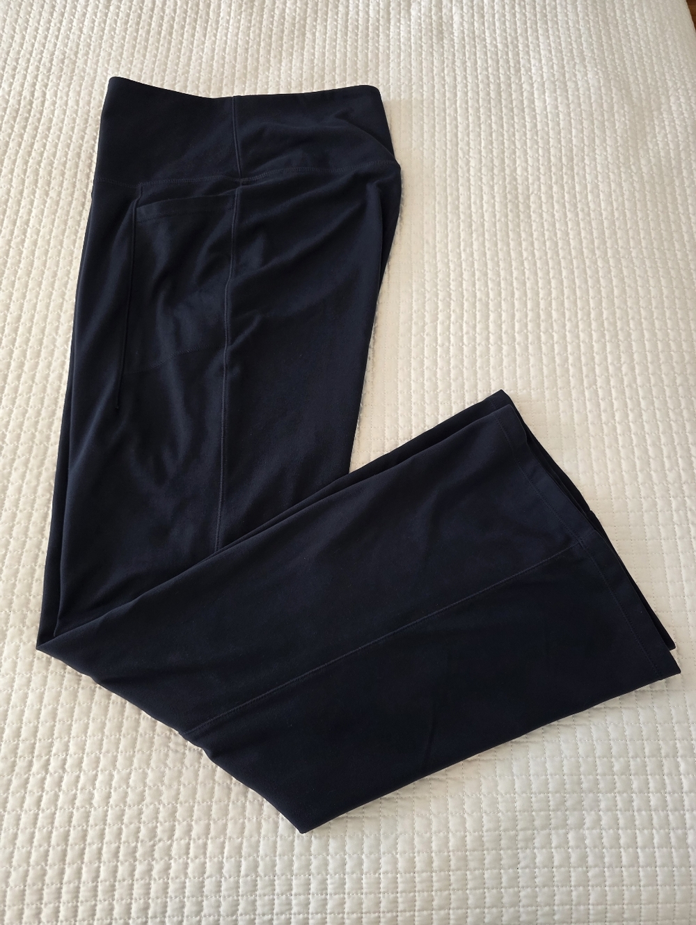 Jockey Women’s Navy Stretch Wide-Leg Pants W Pockets